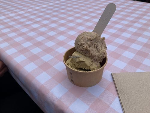 Malt vanilla chocolate chip and pistachio    at Marcelo's Ice Cream in South East London