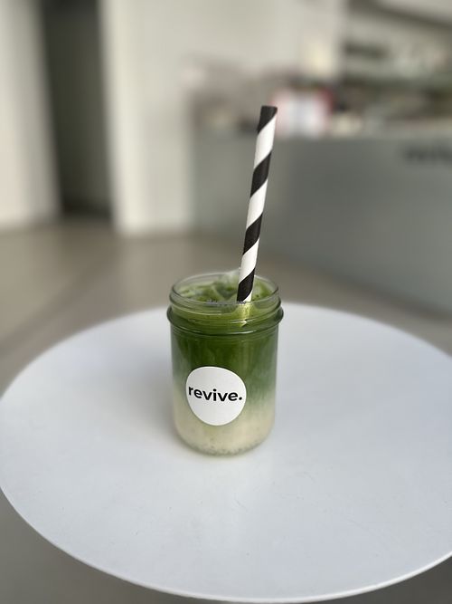 Oat matcha  at Revive Health Bar in Wien