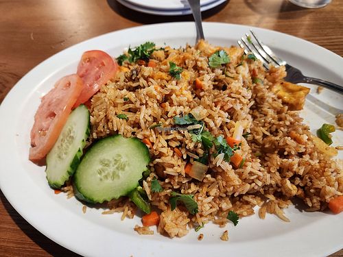 Thai basil fried rice with tofu at Get Thai'd Up in Webster