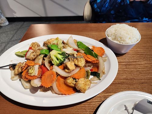 Spicy basil stir fry with tofu at Get Thai'd Up in Webster