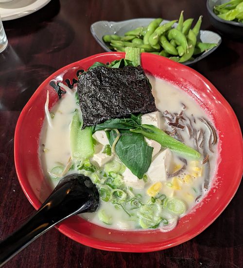 Vegan ramen at Kusshi Silver Spring Downtown in Silver Spring