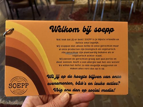 Welcome!  at Soepp in Alkmaar