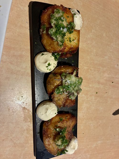 Garlic Roasted Crushed Potatoes   at Exhale Exmouth in Exmouth