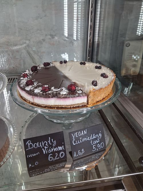 Cake selection at MONDIEU in Bratislava