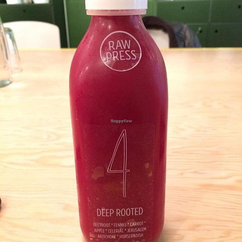 Raw pressed juice at Raw Press - Wolf & Badger in London