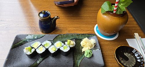 Nr.113 Sushi Avocado, vegan at Sen am Ludwigsplatz in Karlsruhe