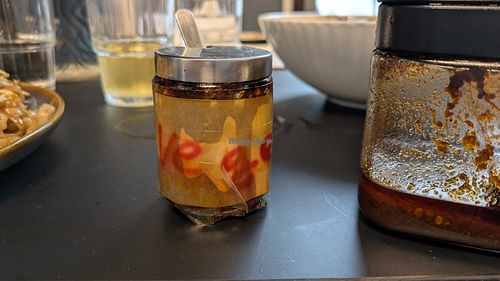 Vegan chili marked separately at Blueberry Coffee in Porvoo