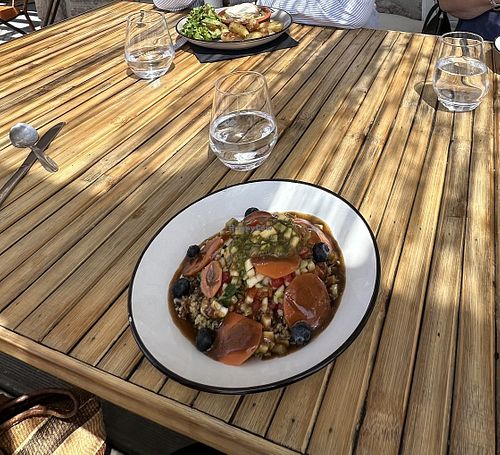Vegetable couscous salad   at Karma Kafé in Erquy