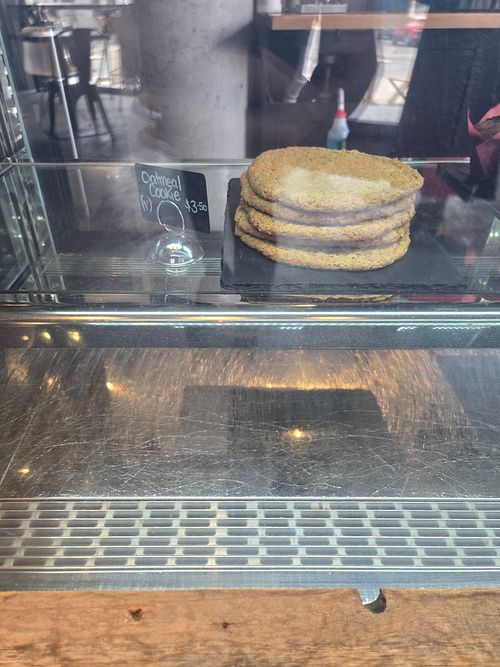 Large vegan oatmeal cookies at Les Moulins La Fayette (Hintonburg) in Ottawa