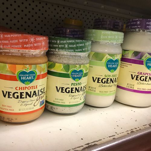 Veganaise galore! : ) at Mercado Santa Carmela in Cabo San Lucas
