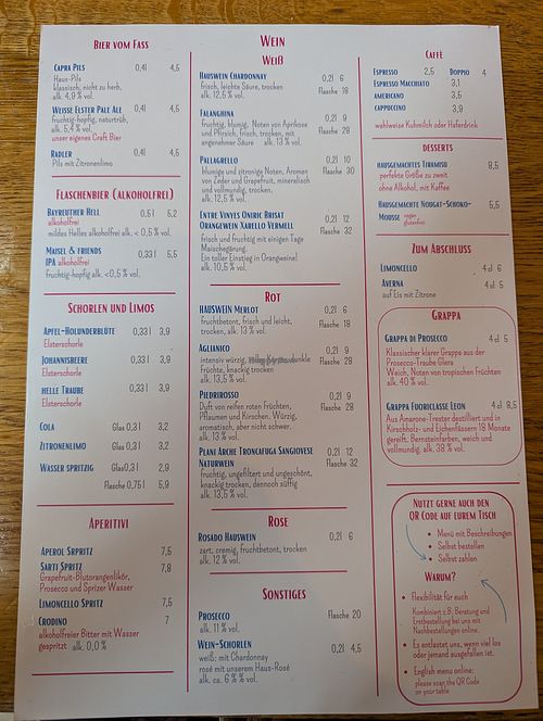 Drinks and Desserts at Capra Sauerteigpizzeria - Leipzig-Plagwitz in Leipzig