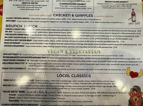 Vegan Menu at The Flying Biscuit Cafe in Brookhaven