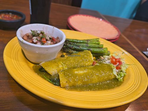 Spinach enchiladas at Riviera Maya Mexican Restaurant in Mercer Island
