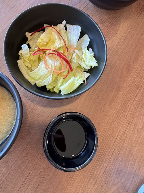 House Salad - Orange and Yuzu dressing - all vegan  at BADA SUSHI in Acton