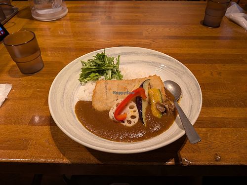 Katsu curry at HONOLU HALAL RAMEN＆WAGYU KOBE Vegan option 帆のるぷれみあ神戸 in Kobe