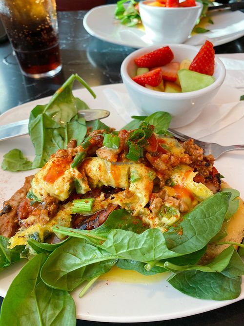 Vegan Eggs Benedict  at Silver Diner in Dale City