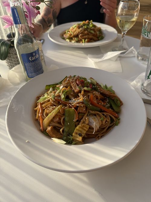 Vegan stir fry  at D'CoalPot BVI Restaurant Bar & Grill in Tortola