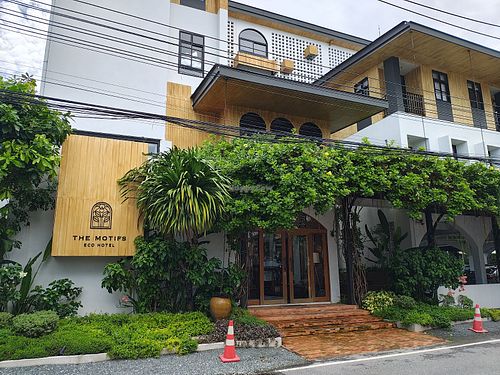 Entrance of the Hotel at The Motifs Eco Hotel in Chanthaburi
