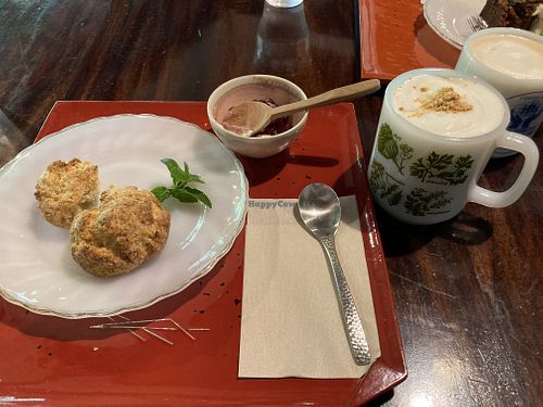 Brown rice scones at Vegetable Cafe Sorafune in Kamakura
