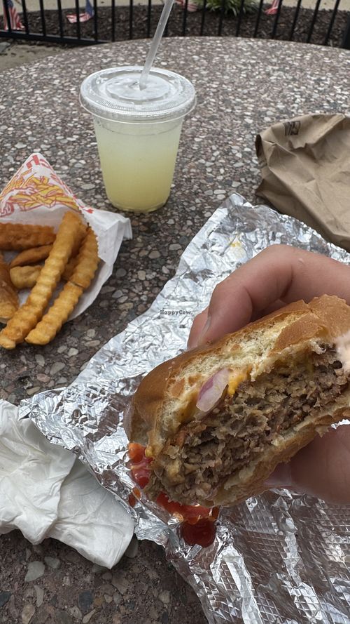 Thicccc burger patty for the win   at Red Bird Vegan in St Louis