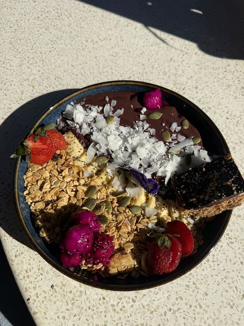 Raw snickers Acai bowl   at Uma Blu Coffee & Brunch in Kuta