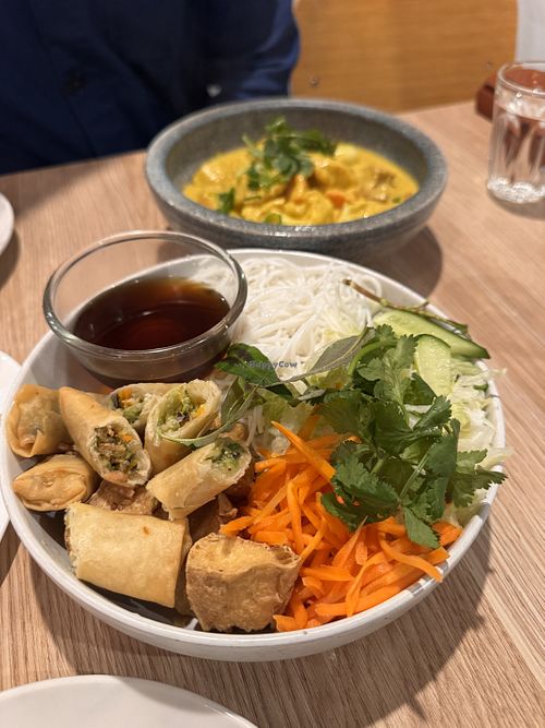 Crispy Tofu, and Vegetable Spring Rolls Vermicelli Salad Bowl  at HoiAn Corner Cafe in Brunswick