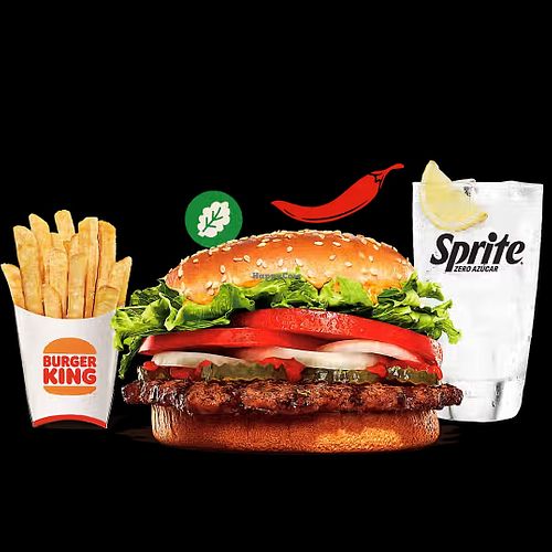 Spicy Whopper Meal at Burger King in Ibiza
