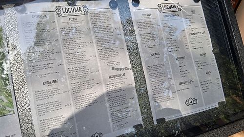 Vegetarian menu at Lúcuma in Barcelona