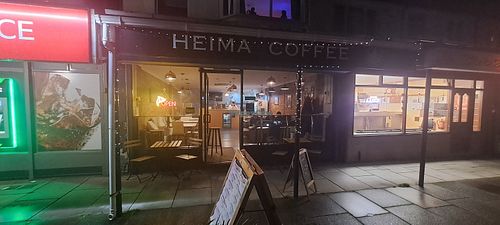 Outside at Heima Pizza in Meols