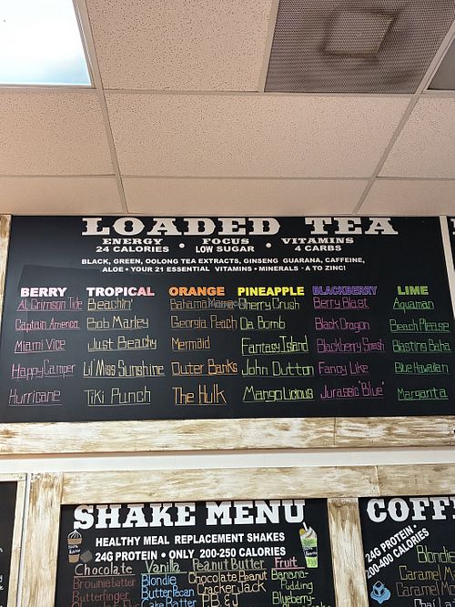 Menu   at South Nutrition in Mobile