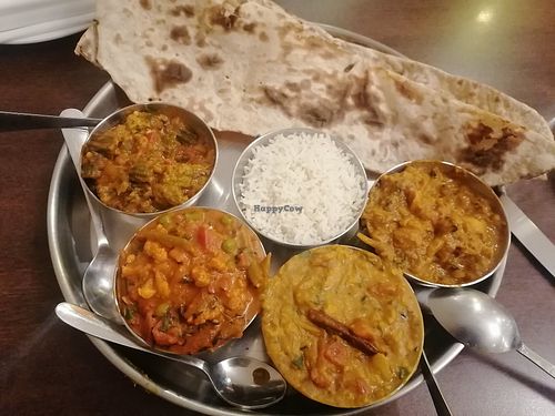 mixed vegan plate at Dawat - Mexico in Mexico City