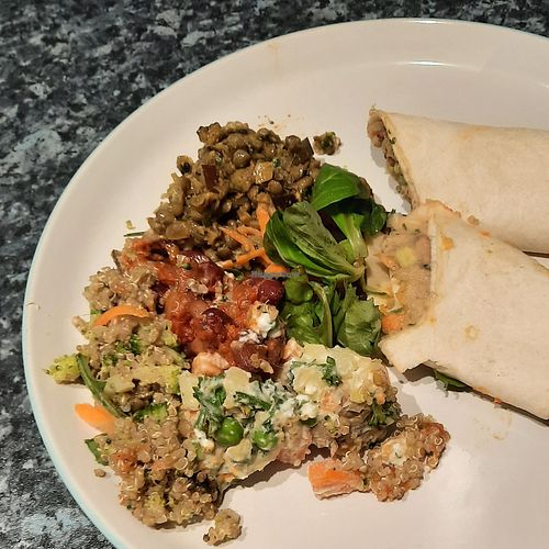 Salad box (this is half a portion - I wasn't sure I would manage to eat it all in one go) at Green Bros in Eastbourne