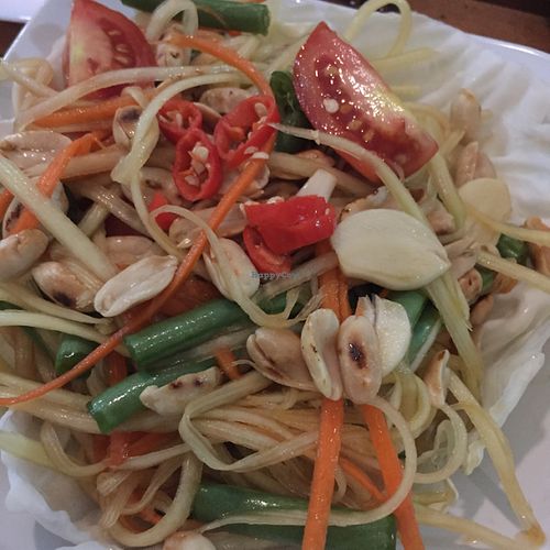 Papaya salad ❤️ at Banana Leaf Vegan Thai Fusion in Canggu