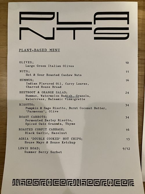 Vegan menu June 2026  at The Grocer in Tauranga