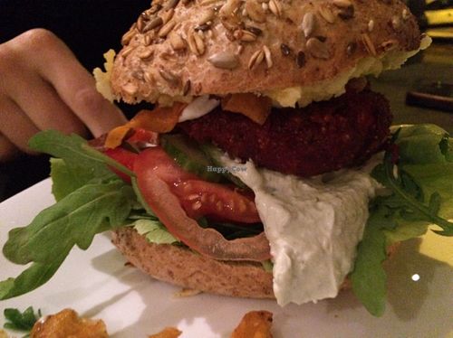 spicy beetroot burger at vb veganburgers in Gdansk