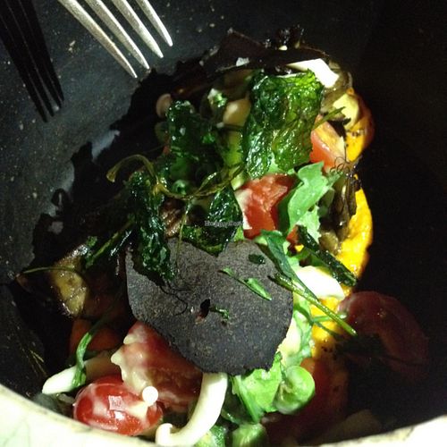 Yummy mushrooms and roasted sweet potato entree at The Gadarene Swine in Studio City