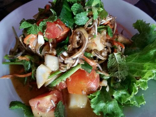 banana flower salad  at May Kaidee Chiang Mai in Chiang Mai