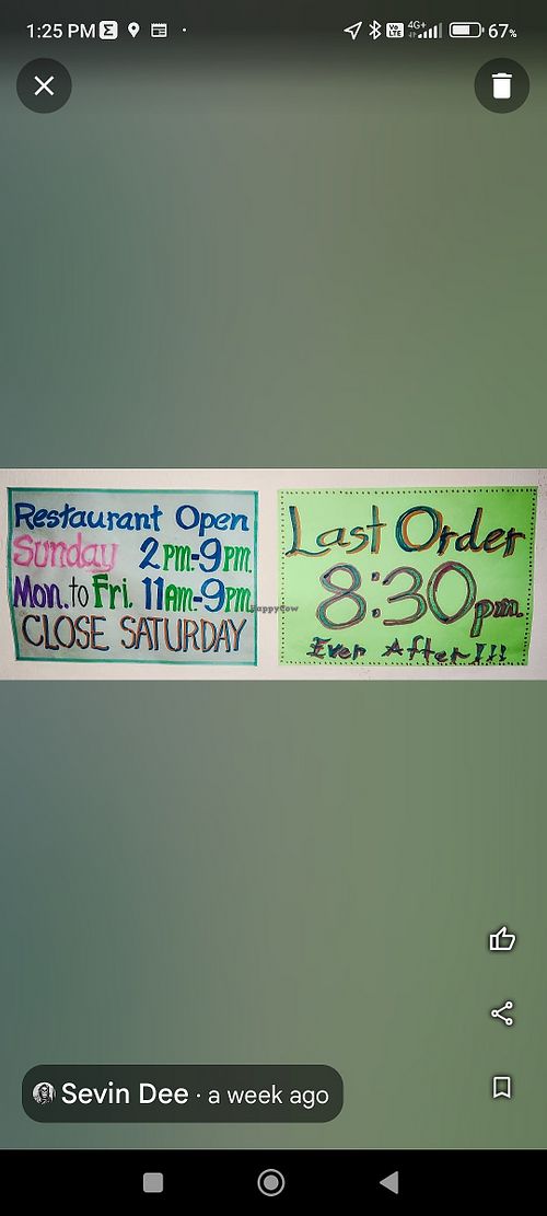 CLOSED Saturday  at May Kaidee Chiang Mai in Chiang Mai