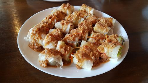 Fresh spring rolls at May Kaidee Chiang Mai in Chiang Mai