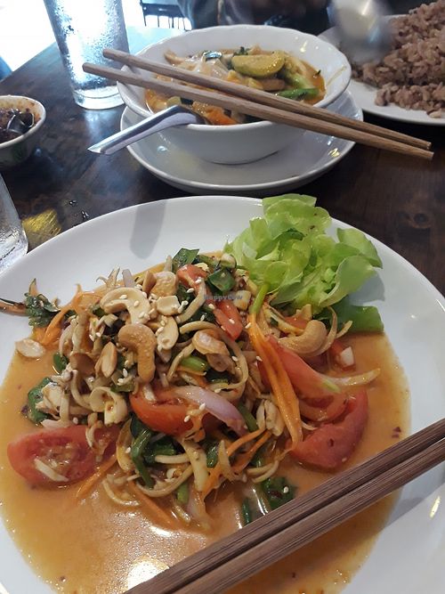 Banana Flower Salad and Penang Curry at May Kaidee Chiang Mai in Chiang Mai