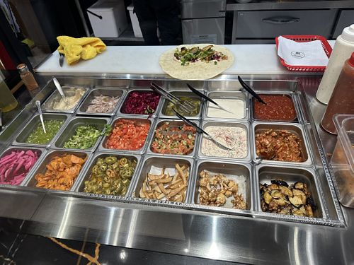 Fresh veggies and toppings   at 504 Shawarma & Falafel in Metairie