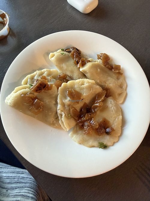 Potato and onion pierogies with onions   at Pierogi One Orlando in Orlando