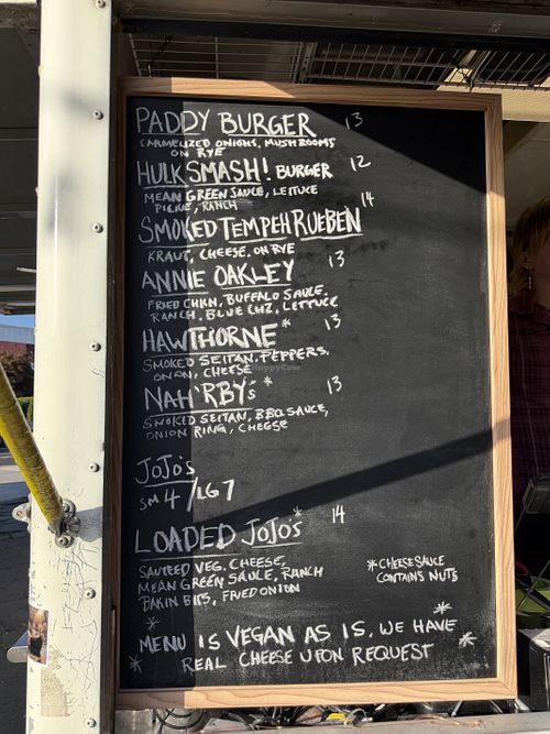 Everything is vegan. Option to add dairy cheese    at Skidbladnir in Portland