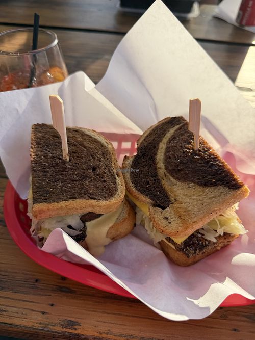 Smoked tempeh Reuben  at Skidbladnir in Portland