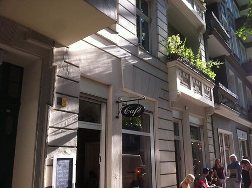 outside at Cafe Valentin in Berlin