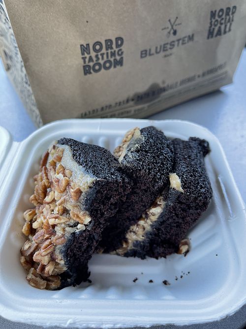 Stale dry vegan turtle   at French Meadow Bakery & Cafe in St Paul