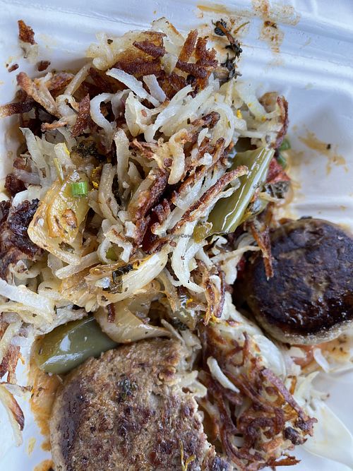 Cajun Hasbrowns veganized   at French Meadow Bakery & Cafe in St Paul