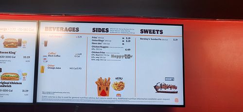 Vegetarian and Vegan side options at Burger King - Honolulu in Honolulu