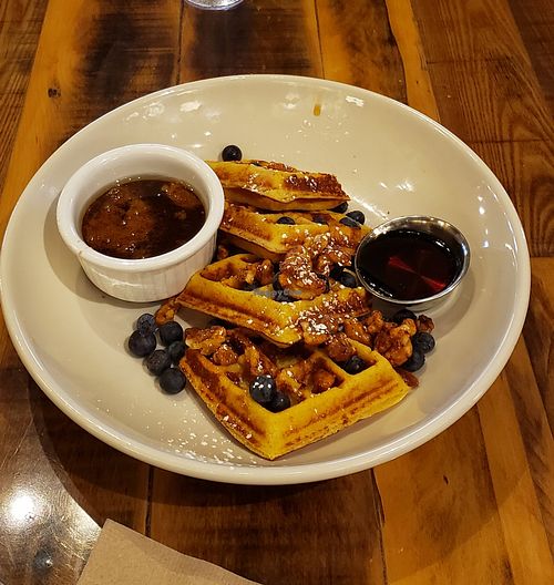 Cornmeal Waffle (vegan) at Bluestem Bar in Minneapolis