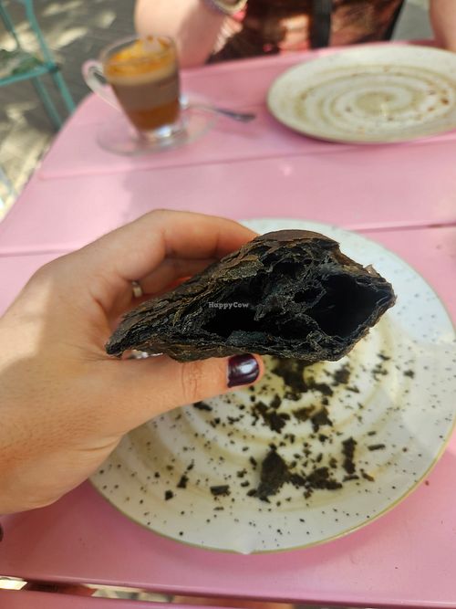 Vegan carbon croissants at Nerea Bakery in Barcelona
